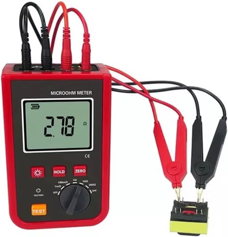 DC Low Resistance Tester Equipotential Tester Digital Micro Ohmmeter with 1uΩ～200Ω Accuracy ±0.1% FS±10dgt Resolution 0.1Ω 200 Groups Data Storage USB Interface for Winding Coils in Saudi Arabia