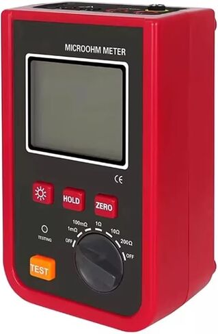 DC Low Resistance Tester Equipotential Tester Digital Micro Ohmmeter with 1uΩ～200Ω Accuracy ±0.1% FS±10dgt Resolution 0.1Ω 200 Groups Data Storage USB Interface for Winding Coils in Saudi Arabia