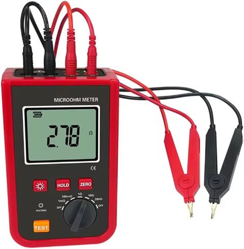 DC Low Resistance Tester Equipotential Tester Digital Micro Ohmmeter with 1uΩ～200Ω Accuracy ±0.1% FS±10dgt Resolution 0.1Ω 200 Groups Data Storage USB Interface for Winding Coils in Saudi Arabia