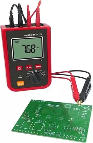 DC Low Resistance Tester Equipotential Tester Digital Micro Ohmmeter with 1uΩ～200Ω Accuracy ±0.1% FS±10dgt Resolution 0.1Ω 200 Groups Data Storage USB Interface for Winding Coils in Saudi Arabia