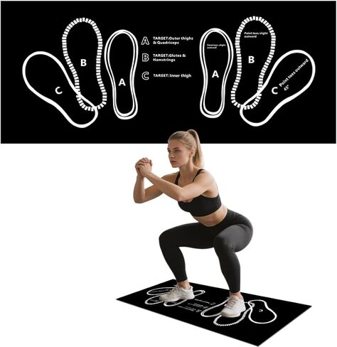 Exercise Mat Perfect for Squats, Leg and Ab Workouts, Squat guide mat, Lightweight and Portable for Men and Women in Saudi Arabia