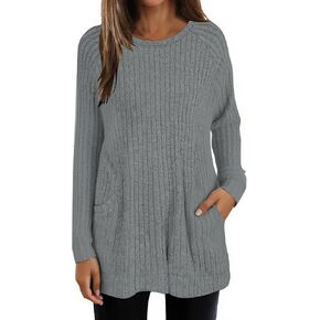 سترات طويلة الوزن للنساء للنساء غير الرسمي طويل الأكمام من البلوزات. in Kuwait