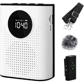 يدعم مضخم صوت Aurtec الصوتي مع ميكروفون لافالييه اللاسلكي المغناطيسي ، ومكبر صوت محمول مع ميكروفون لاسلكي 2.4 جرام ، Bluetooth ، بطاقة TF ، محرك أقراص فلاش USB وإدخال AUX in Kuwait