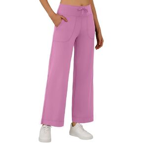سروال الساق الواسعة للسيدات مع جيوب عالية صالة صالة اليوغا بانت sweatpants pajama تمرين بانت in Kuwait