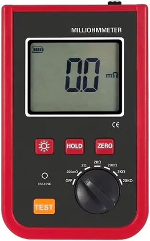 DC Low Resistance Tester Digital Transmission Resistance Tester Micro-ohmmeter with Range 1mΩ-20.0kΩ Accuracy ±0.1% FS±15dgt USB Interface IEC61010-1 Standard 200 Groups Storage in Saudi Arabia