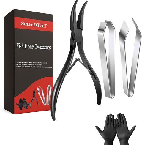 Fish bone tweezers deboner tool for salmon – fish tweezers bones remover pliers deboning tweezer tool, fish bone pliers pin bones deboner, stainless steel fish cleaning tools in Saudi Arabia