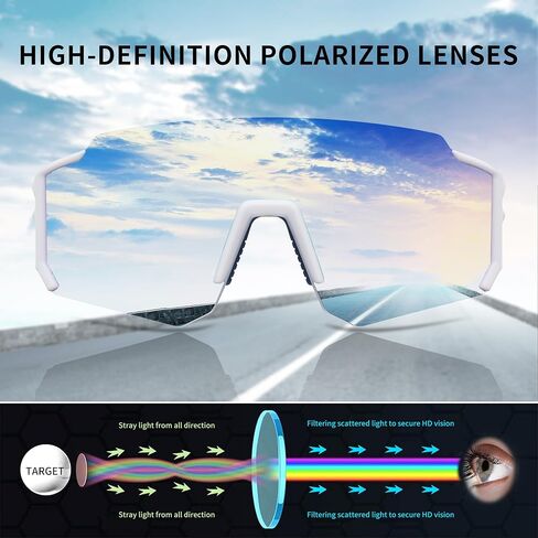 Cycling Glasses, UV400 Protection Sports Sunglasses Eyewear Baseball Running Fishing for Men Women Youth in Saudi Arabia