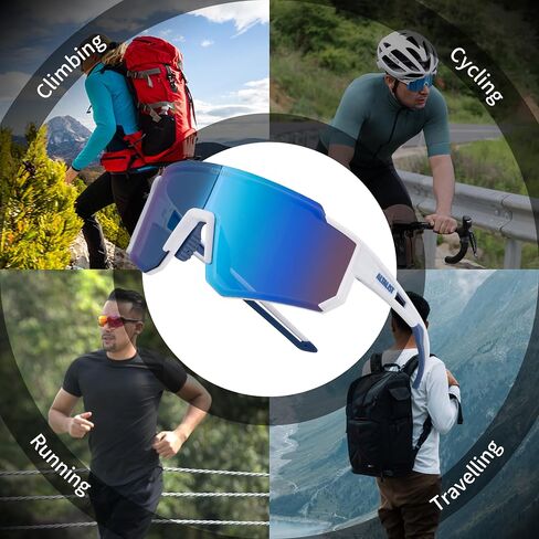 Cycling Glasses, UV400 Protection Sports Sunglasses Eyewear Baseball Running Fishing for Men Women Youth in Saudi Arabia