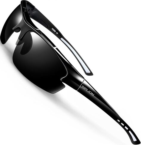 SIPLION Men's Polarized Sunglasses Sports Glasses for Cycling Fishing Golf TR90 Superlight Frame in Kuwait