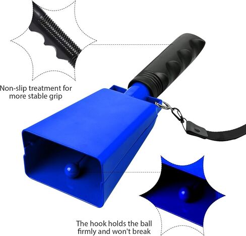 BTUTY 2 Pack Cowbell مع صانعي الضوضاء مقبض لألعاب كرة القدم Ranch Sports Events Party Concert 9 Inch Cow Bell with Wrist Strap Percussion Musical Musical Decorations Iron Bells in Saudi Arabia
