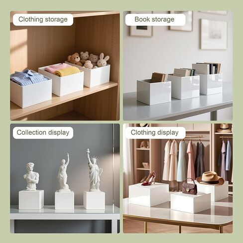 Riseers 6 Pack-RIPERS BHIDE ACRYLIC FOOD RIPERS لجدول البوفيه ، الطعام ، الحلوى ، الحفلات ، المجوهرات والمقتنيات ، معرض التعشيش (10 "-6") in Kuwait