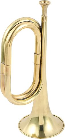 Golden Brass Bugle Horn With Clear Tone, Lightweight For School Performances in Saudi Arabia