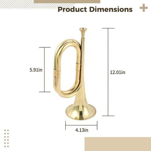 Golden Brass Bugle Horn With Clear Tone, Lightweight For School Performances in Saudi Arabia