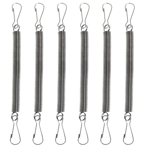 Maxmoral 6pcs Spring مع مقطع توتر من الفولاذ المقاوم للصدأ ربيع مع مشبك شنشي هامستر شارب يثبت الربيع لتثبيت أنبوب شارب صغير تغذية حيوانات صغيرة in Saudi Arabia