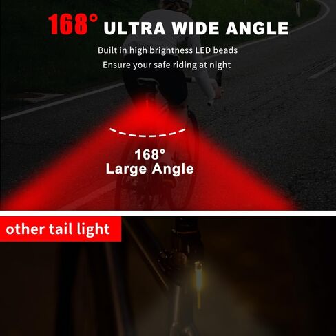 Bike Tail Light,10 Replaceable LED Strips,6 Modes,Waterproof led Bike Tail Light.Fits Mountain & Road Bikes for Adults & Kids in Saudi Arabia