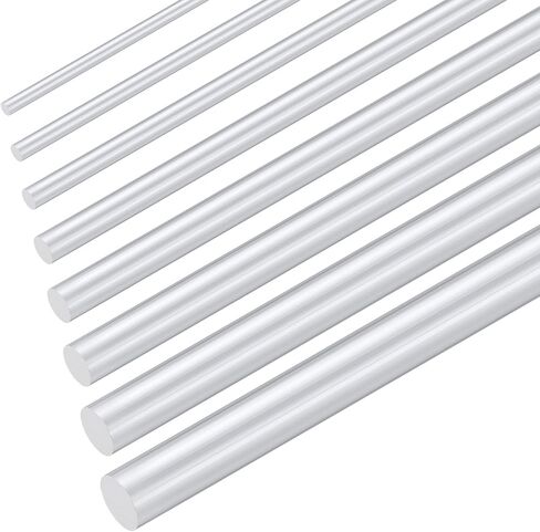 8-Pack Round Aluminum Rod, 2-8mm Dia 100mm (4") Length 6061 Aluminum Round Rod Solid Lathe Bar Stock Metal Sticks for DIY Crafts Making/Industrial/Construction/Model in Saudi Arabia
