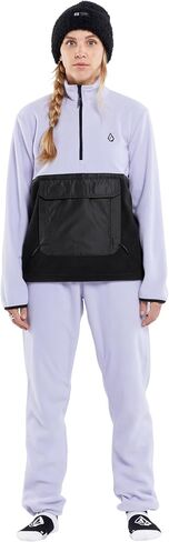 Volcom للسيدات القياسية الصوفية القطبية 1/2 zip التزلج على الجليد التزلج على الجليد ، الأسود S4 in Saudi Arabia