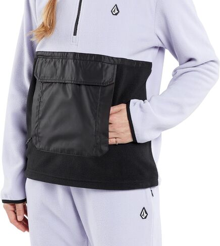 Volcom للسيدات القياسية الصوفية القطبية 1/2 zip التزلج على الجليد التزلج على الجليد ، الأسود S4 in Saudi Arabia