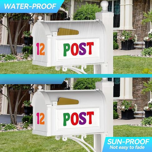 ملصقات رسائل لوحات كبيرة من ألواح النشرة رسائل 12 ورقة ألعاب الأبجدية ملصقات فينيل مقاوم للماء رسائل ملصقات ذاتية للملصقات لألواح الملصقات صندوق بريد الحرف اليدوية (أبيض ، 3 بوصات) in Kuwait