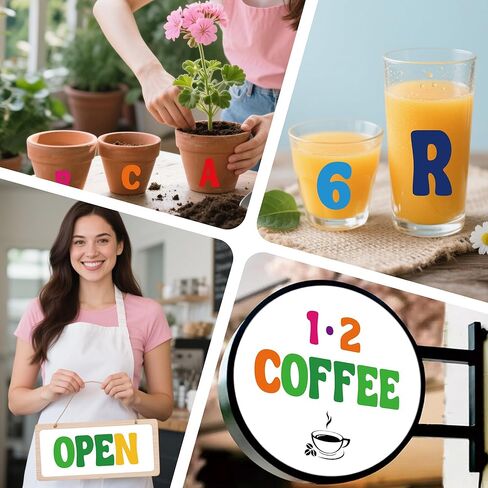 ملصقات رسائل لوحات كبيرة من ألواح النشرة رسائل 12 ورقة ألعاب الأبجدية ملصقات فينيل مقاوم للماء رسائل ملصقات ذاتية للملصقات لألواح الملصقات صندوق بريد الحرف اليدوية (أبيض ، 3 بوصات) in Kuwait