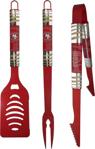Siskiyou Sports NFL San Francisco 49ers 3 PC Color BBQ Set ، ألوان الفريق ، حجم واحد in Saudi Arabia