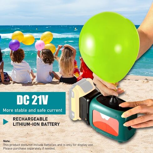 Cordless Balloon Pump Electric Compatible with Dewalt Battery for All Balloons, 5 in 1 Balloon Pump Outdoor for Inflating/Deflating Balloons, Air Beds Yoga Balls & Party Decoration (No Battery) in Saudi Arabia