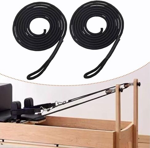 2 Pcs Pilates Reformer Pull Rope Component, Pilates Reformer Ropes Replacement, Versatile Professional Band Part Fitting Hardware Component for Workout Equipment Pilate Core Bed in Saudi Arabia