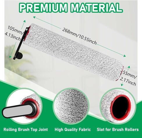H12 Pro Replacement Brush Rollers and HEPA Filter Kits Compatible with Dreame H12 Pro, H12 Dual, G10 Pro Cordless Wet and Dry Vacuum Cleaner Replacement Parts Accessories, 2 Brush Rollers & 2 Filters in Kuwait