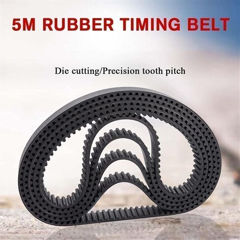 HTD Belt 500-5M-10, Closed Loop Timing Belts, 12/15/30mm Width, 500 Length, Synchronous Rubber Belts Part, 100 Teeth, Suitable for Timing Pully (Length : 500-5M, Width : Width 10mm) in Saudi Arabia