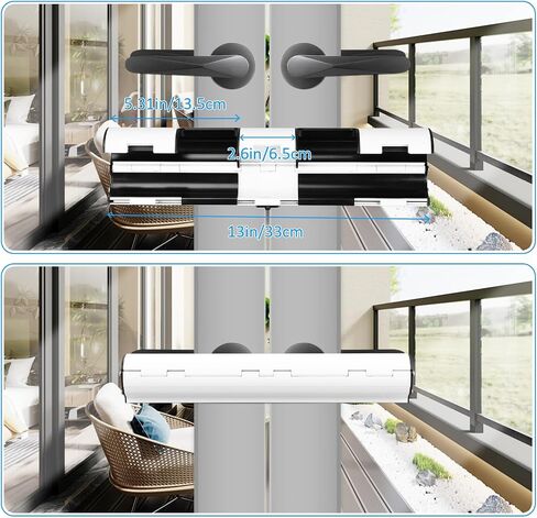 Qivine French Patio Door Security Lock ، قفل أمن الباب الفرنسي 13 بوصة للأبواب المتوافقة مع الفناء الأفقي المزدوج والمعهد (النوع ب) in Saudi Arabia