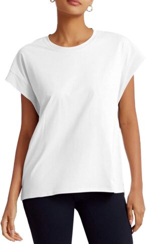 Women's Workout Shirts Loose Fit Short Sleeve Running Athletic Tops Quick Dry UPF 50+ in Saudi Arabia