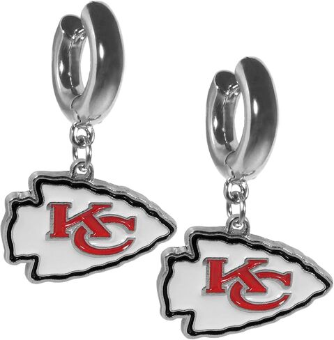 Siskiyou Sports NFL Kansas City Chiefs Huggie Hoop Earrings, Team Colors, One Size in Saudi Arabia