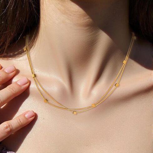 Buyongwant Minimalist Necklace Collar Chain Irregular Daily Versatile Fashion Jewelry Women Girl Silver in Saudi Arabia