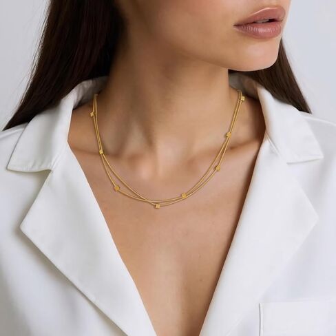 Buyongwant Minimalist Necklace Collar Chain Irregular Daily Versatile Fashion Jewelry Women Girl Silver in Saudi Arabia