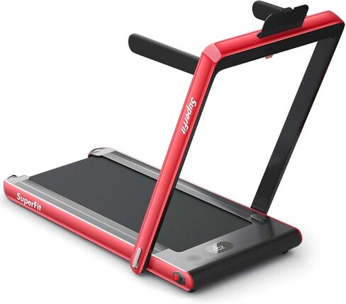 GYMAX Walking Pad, 2.25HP Dual Display Foldable Treadmill for Home with Remote/Smart App Control, Portable Compact Treadmill for Office Under Desk, Folding Running Machine for Small Spaces in Saudi Arabia