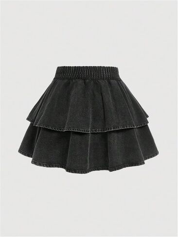 Wdirara Women's Plus Size Tie Bow Mini Mini Skirt Skirt Lyered Shuffle Ceric in Saudi Arabia