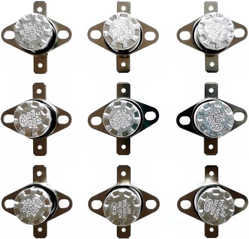 8 Pcs KSD301 100℃ 105℃ 115℃ 125℃ 130℃ 135℃ 140℃ 150℃ Thermostat Temperature Thermal Control Switch Normally Closed (NC 100-150℃) in Saudi Arabia