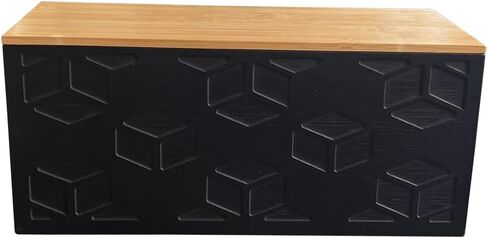 Bamboo Paper Towel Dispenser/Holder with Lid for Home and Commercial, Wall Mount or Countertop for Multifold, C Fold, Z fold, Trifold Hand Towels (Black) (Black) in Saudi Arabia