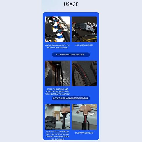 دراجة معايرة سرج مقود الدراجات ، أداة قياس مركز أدوات مقعد الدراجات ، معايير ليزر الدراجات مع منفذ إعادة شحن النوع C ، محاذاة أدوات المؤشرات الاحترافية in Kuwait