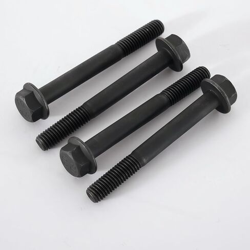 M8 × 55 مم مسامير رأس سداسي سداسي شفة مسامير سداسية ، M8x1.25 الترباس ، 10.9 الصلب من سداسي ، براغي رأس سداسي ، تشطيب أكسيد الأسود ، نصف الخيط ، الكمية 8 in Kuwait