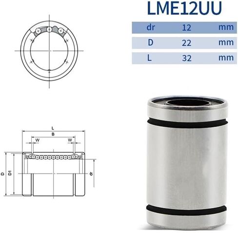 1PC محامل الحركة الخطية المفتوحة LME12UU/13UU/16UU/20UU/25UU/30UU/35UU/40UU/50UU/60UU/80UU محمل الكرة الخطي (LME30UU) in Saudi Arabia