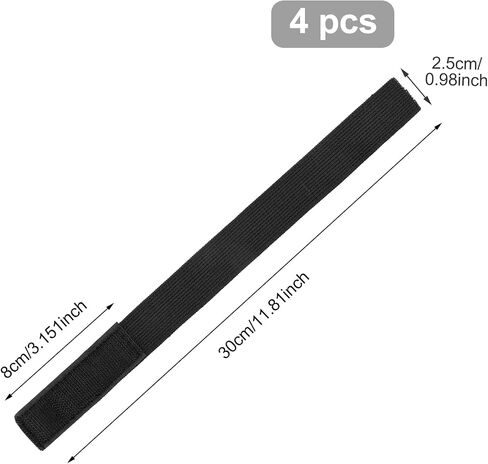 4 Pcs Black Boot Blousers, Elastic Military Boot Straps, Military Boot Bands, Military Ankle Strap Tuck Tight Strips for Men Women Outdoor Sports Military Army Uniforms in Saudi Arabia
