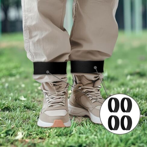4 Pcs Black Boot Blousers, Elastic Military Boot Straps, Military Boot Bands, Military Ankle Strap Tuck Tight Strips for Men Women Outdoor Sports Military Army Uniforms in Saudi Arabia