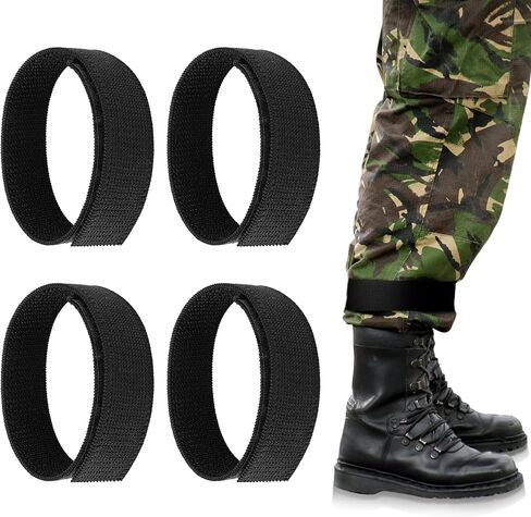 4 Pcs Black Boot Blousers, Elastic Military Boot Straps, Military Boot Bands, Military Ankle Strap Tuck Tight Strips for Men Women Outdoor Sports Military Army Uniforms in Saudi Arabia