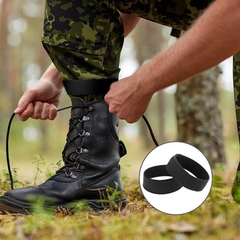 4 Pcs Black Boot Blousers, Elastic Military Boot Straps, Military Boot Bands, Military Ankle Strap Tuck Tight Strips for Men Women Outdoor Sports Military Army Uniforms in Saudi Arabia