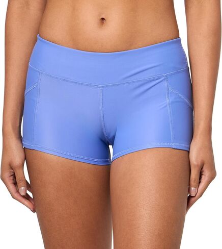 Body Glove Women's Standard Rider Elastic Waist Hybrid Swim Short with UPF 50, Blue Wave, Large in Saudi Arabia