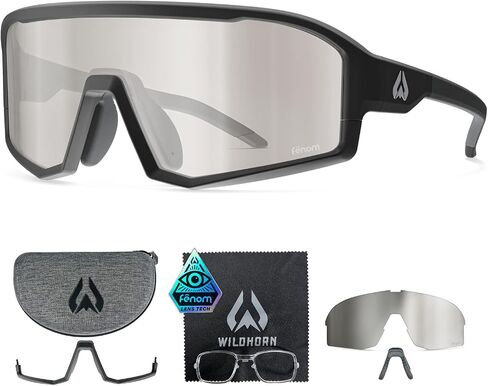 Wildhorn Radke MTB Photochromic Cycling Glasses, UV400 Ski Running Sports Sunglasses, Cycling Sunglasses for Men & Women in Saudi Arabia