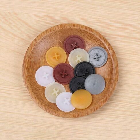 100 PCS White Easy To Prock Cap Covers مجموعة مجموعة متنوعة ، أغطية ثقب من البلاستيك ذاتيًا للبراغي فيليبس ، خزانة ، السحابات النقر على الزخرفة ، مسامير التنصت الذاتي (17 مم) in Saudi Arabia