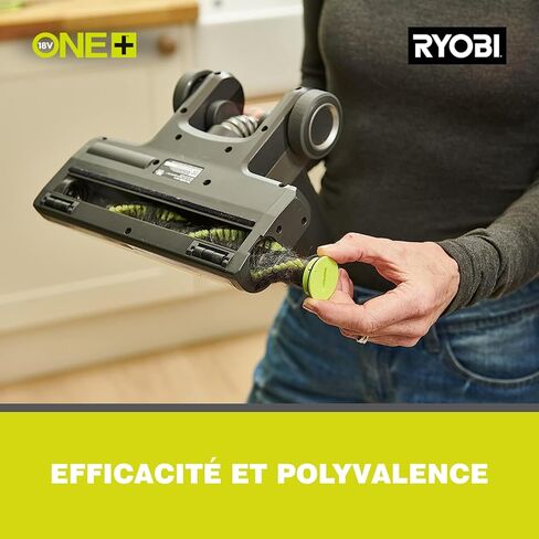 RYOBI 18 V One+ RSV18-0 Cordless Floor Vacuum (30 Airwatt Power ، 820 L/MIN ، فوهة هوية على مدار 24 سم ، بدون بطارية وشاحن) ، أخضر) in Saudi Arabia