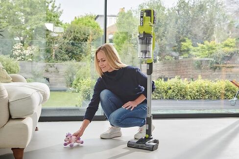 RYOBI 18 V One+ RSV18-0 Cordless Floor Vacuum (30 Airwatt Power ، 820 L/MIN ، فوهة هوية على مدار 24 سم ، بدون بطارية وشاحن) ، أخضر) in Saudi Arabia
